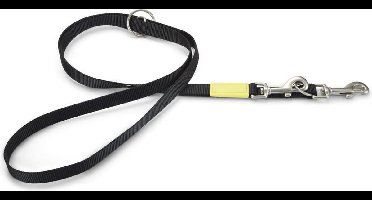 Beeztees Uni - Hondenriem - Zwart - 200 cm x 20 mm