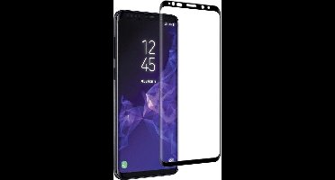 Screenprotector geschikt voor Samsung Galaxy S9 - Volledig Dekkend Full Coverage Screen Protector Zwart - van iCall