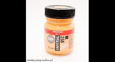 Acrylverf Zijdeglans - Deco - Universal Satin - 258 abrikoos - 50 ml - Amsterdam - 1 stuk