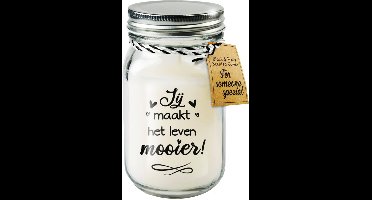 Black & White geurkaars - Jij maakt het leven mooier