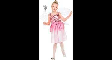 Widmann - Elfen Feeen & Fantasy Kostuum - Fantastische Fee Fabiola - Meisje - Roze - Maat 116 - Carnavalskleding - Verkleedkleding