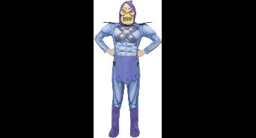 Smiffy's - MASTERS OF THE UNIVERSE Official Licenced Kostuum - Skeletor - Blauw [ Medium Kind 7 tot 9 jaar ] Halloween - Verkleedkleding