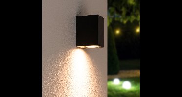 HOFTRONIC Marion - LED Wandlamp - Downlight (1 Lichts) - 4W GU10 2700K Warm wit licht - IP44 Waterdicht - Geschikt als binnen en wandlamp buiten - Buitenlamp - Tuinverlichting