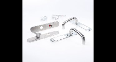 Intersteel Deurkruk op schild voor WC PC72/8mm met nok 7mm Ital EN1906