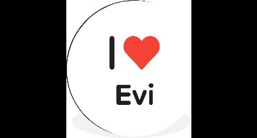 Wandcirkel - Muurcirkel - I love - Evi - Meisje - Aluminium - Dibond - ⌀ 120 cm - Binnen en Buiten XXL