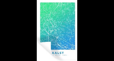Muurstickers - Sticker Folie - Stadskaart - Aalst - België - 20x30 cm - Plakfolie - Muurstickers Kinderkamer - Zelfklevend Behang - Plattegrond - Zelfklevend behangpapier - Stickerfolie
