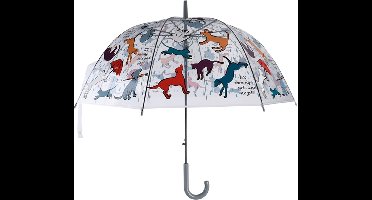 Esschert's Garden Transparante Paraplu Raining Cats and Dogs | 83 cm diameter