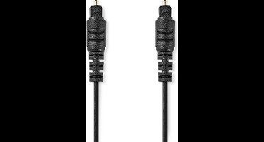 Nedis Optische Audiokabel - TosLink Male - TosLink Male - 2.00 m - Rond - PVC - Zwart - Envelop