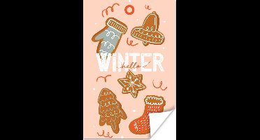 Poster 'Hello winter' - Spreuken - Quotes - 20x30 cm