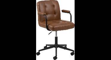 Giga Living Bureaustoel Vestad - PU Leer - Draaibaar - 59x56x88,5cm