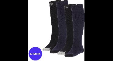 Apollo (Sports) - Skisokken kind - Plain - Unisex - Blauw - 27/30 - 4-Pack - Voordeelpakket