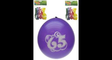 Ballonnen 65 jaar 8 stuks