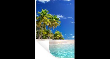 Muurstickers - Sticker Folie - Strand - Zee - Palmboom - Zon - Zomer - 20x30 cm - Plakfolie - Muurstickers Kinderkamer - Zelfklevend Behang - Zelfklevend behangpapier - Stickerfolie