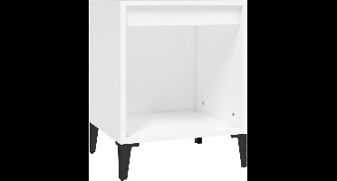 vidaXL - Nachtkastje - 40x35x50 - cm - wit