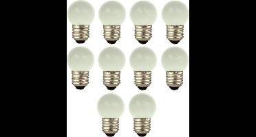 10 stuks | Bailey LED Kogellamp 1W 70lm 2800K Kunststof Niet-Dimbaar P45 | E27 | Extra Warm Wit | 1 watt | 30.000 Branduren