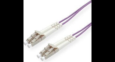 ROLINE glasvezelkabel 50/125µm OM4, LC/LC, LSOH, Low-Loss, violet, 20 m