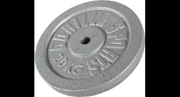 Gorilla Sports Gewichtsschijf - Halterschijf - 20 kg - Gietijzer - 30 mm