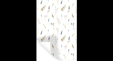 Muurstickers - Sticker Folie - Bloemen - Pastel - Collage - 20x30 cm - Plakfolie - Muurstickers Kinderkamer - Zelfklevend Behang - Zelfklevend behangpapier - Stickerfolie