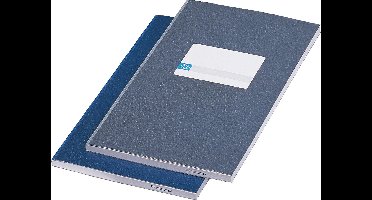 Djois Atlanta kasboek - 210 x 165 mm - 2 x 1 kolom - gelijmd - 96 bld/192 blz - blauw - 1 stuk