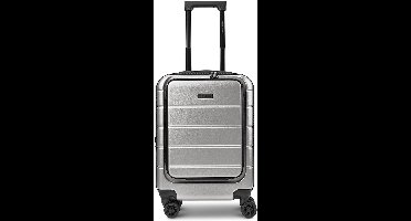 Police Dublin 4 wielen Cabinewagen S 54 cm Laptopvak met uitbreidingsplooi - Harde bagage - Combinatieslot - grey taupe