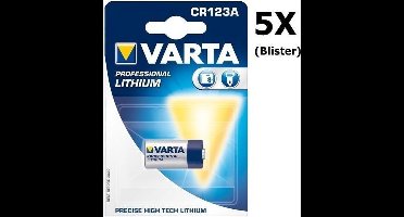 5 Stuks - Varta Professional CR123A 6205 LITHIUM 1600mAh