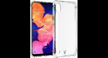Hoesje geschikt voor Samsung Galaxy A10 - Anti Shock Proof Siliconen Back Cover Case Hoes Transparant