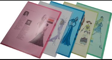 EXXO-HFP #34953 - A4 Insteekmap L-model - 180 mμ - Geel - 10 stuks (1 pak @ 10 stuks)