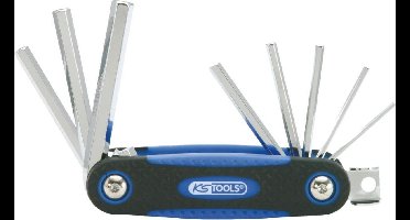 KS TOOLS CHROME+ - Inbussleutel - Ergonomische Handgreep - 8-delig - Chroom-vanadiumstaal