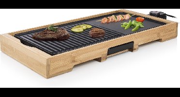 Tristar Bakplaat - BP-2641 - 2200W - Gourmet, Bamboo grill 51x25,4cm - 6 personen - PFAS-Vrij