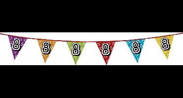 8 Jaar Holografisch Vlaggenlijn - 8 meter