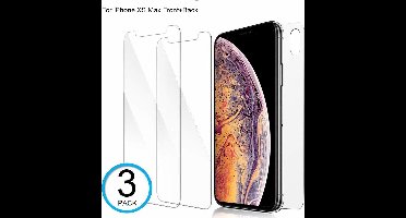 Ntech screenprotector 3 stuks Geschikt voor iPhone Xs Max Tempered Glass voor de Voorkant en Achterkant