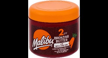 Malibu Sun SPF 2 Bronzing Tanning Body Butter - Bèta-caroteen en Arganolie – Kokosgeur – 300 ml