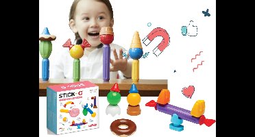 Stick-O Role Play Set - 26 onderdelen - magnetisch speelgoed - speelgoed 1 jaar - peuter speelgoed jongens en meisjes - baby speelgoed - speelgoed jongens 2 jaar