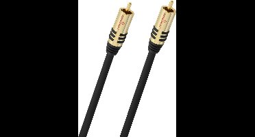 Oehlbach NF Sub Cinch Audio Aansluitkabel [1x Cinch-stekker - 1x Cinch-stekker] 2.00 m Zwart Vergulde steekcontacten
