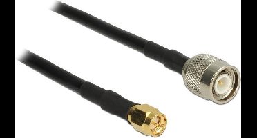 SMA (m) - TNC (m) kabel - RG58 - 50 Ohm / zwart - 2,5 meter
