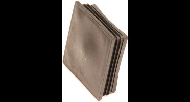 Topgear Vierkante insteekdop - 80x80 mm - Zwart - PE materiaal