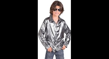 Magic Design Verkleedblouse Junior Polyester/folie Zilver Mt 128