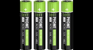 AAA Oplaadbare Batterijen 800mAh DECT 4x