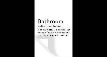 Muurstickers - Sticker Folie - Spreuken - Quotes - The only place a person can play on a phone in peace - Bathroom - Badkamer - 20x30 cm - Plakfolie - Muurstickers Kinderkamer - Zelfklevend Behang - Zelfklevend behangpapier - Stickerfolie