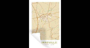 Muurstickers - Sticker Folie - Stadskaart - Plattegrond - Philippeville - Vintage - Kaart - 20x30 cm - Plakfolie - Muurstickers Kinderkamer - Zelfklevend Behang - Zelfklevend behangpapier - Stickerfolie