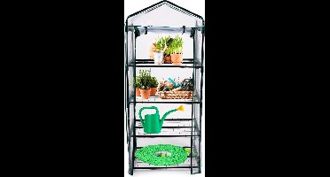 Kinzo Garden - Plastic broeikas - Serre van 4 verdiepingen - 69 x 49 x 160 cm - Groen