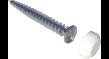 SecuMax anti-inbraakschroeven incl. dopjes wit (22 stuks)