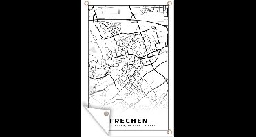 Tuindecoratie Plattegrond - Kaart - Frechen - Stadskaart - 40x60 cm - Tuinposter - Tuindoek