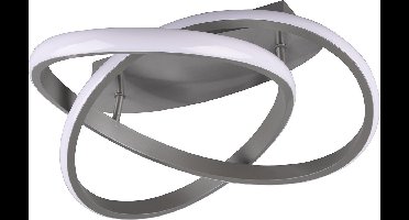 LED Plafondlamp - Plafondverlichting - Torna Corcy - 18W - Natuurlijk Wit 4000K - Dimbaar - Rond - Mat Nikkel - Aluminium