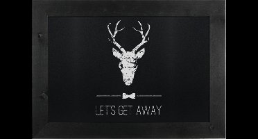 Krijtbord Tekenbord Steigerhout 40 x 30cm Zwart