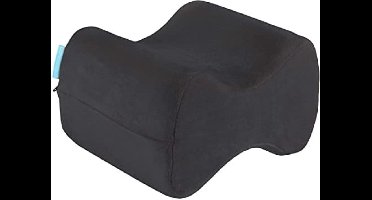 Ergonomisch kniekussen voor zijslapers, beenkussen met traagschuim, zwart