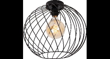 Lucide DANZA - Plafonnière (Plafondlamp) - Ø 40 cm - 1xE27 - Zwart