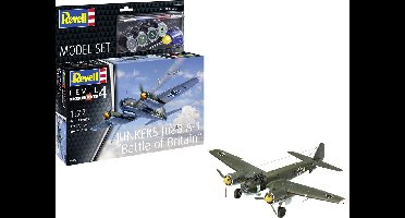 Revell Modelbouwpakket Vliegtuigen - 64972 Junkers Ju88 A-1 - Battle of Britain - Propeller Vliegtuig - Model Set Plastic - 1:72 - Modelbouw