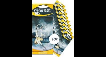 Eurocatch Flatfish White Pearl Rig 2-Hooks Size 2 10x