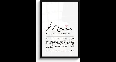 PosterMonkey - Poster - Woordenboek - Mama - Cadeau voor haar - Cadeau voor vrouw - Wanddecoratie - Verjaardag - Moederdag - 60x90 cm